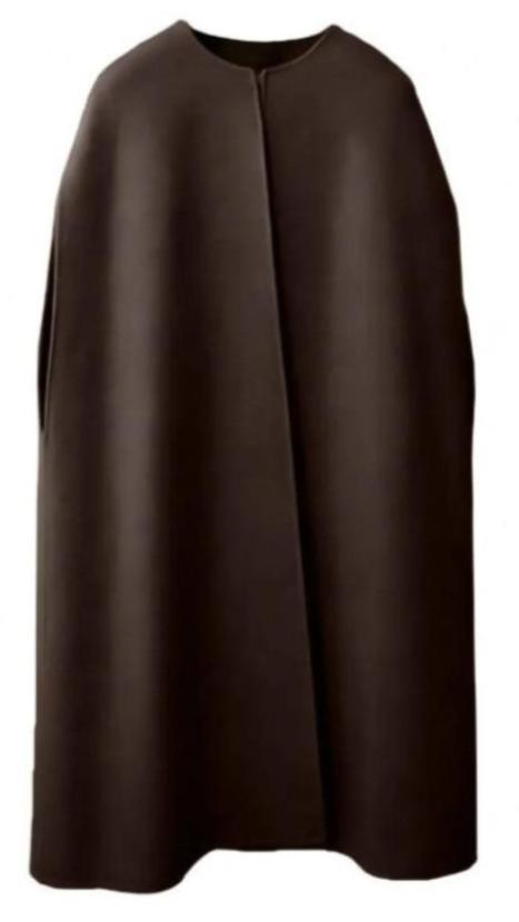 Beatrice - chocolate woolen cape