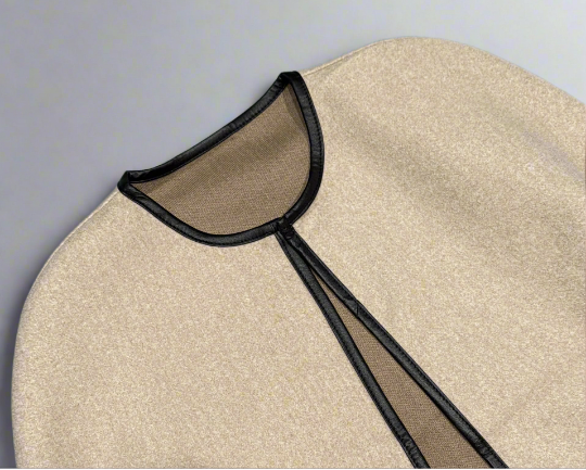 Brooke - leather trim cape