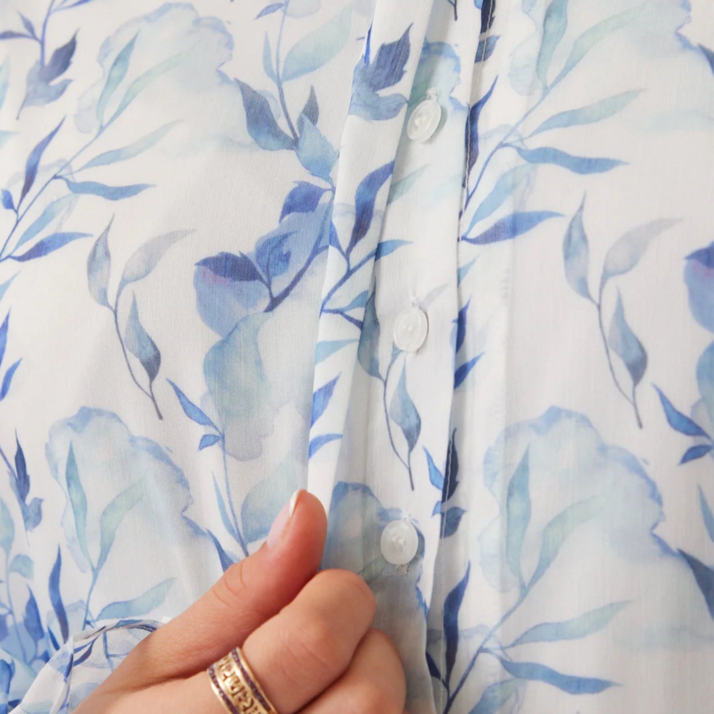 Susan - blue printed chiffon dress