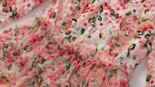 Camille - blossom ruffle dress
