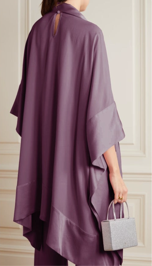 Tanya - mulberry hankerchief coord