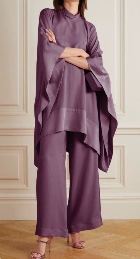 Tanya - mulberry hankerchief coord