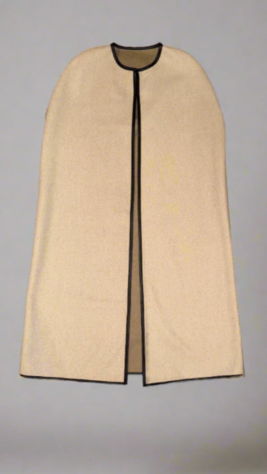 Brooke - leather trim cape