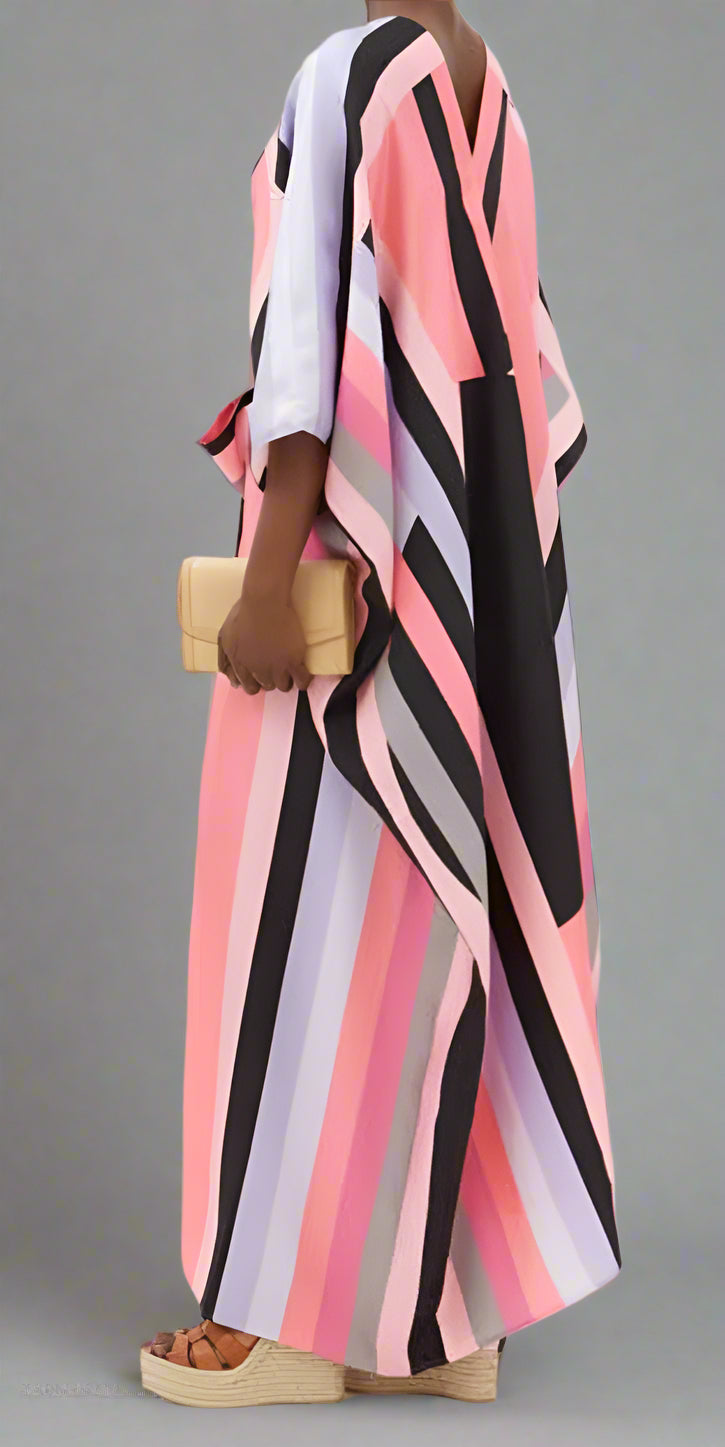 Lara - pink crepe kaftan
