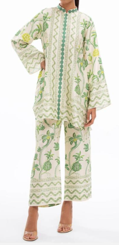 Nina - ikat green coord