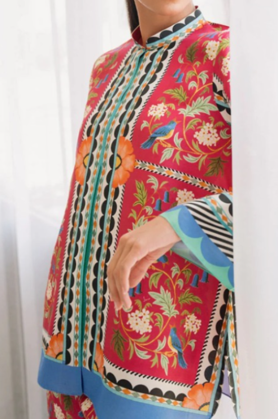 Mia - red printed coord