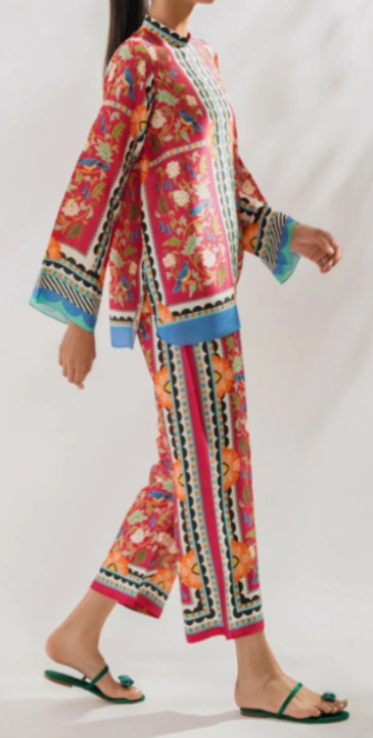Mia - red printed coord