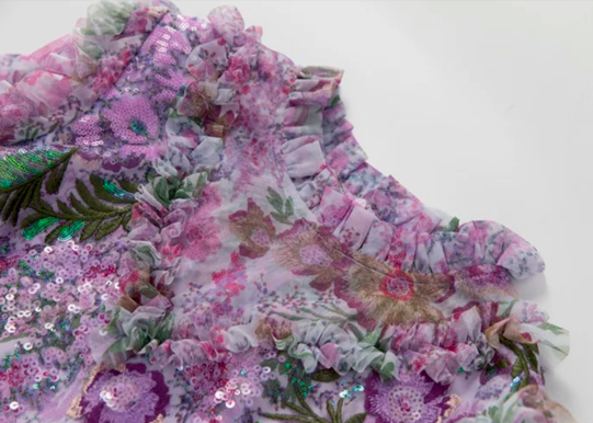 Claire - plum ruffle dress